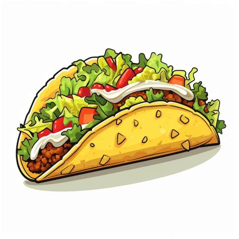 Premium AI Image Colorful Cartoon Tacos And Tortillas Highly Detailed