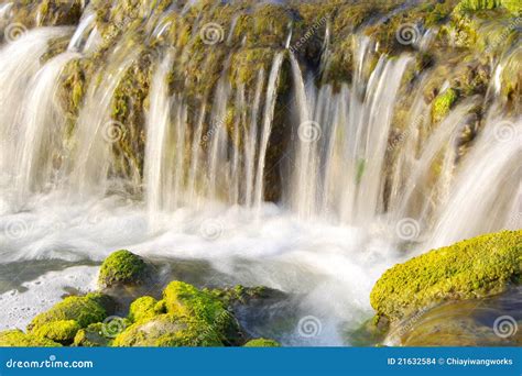 Small Waterfall in the Stream Stock Photo - Image of beautiful, leisure ...