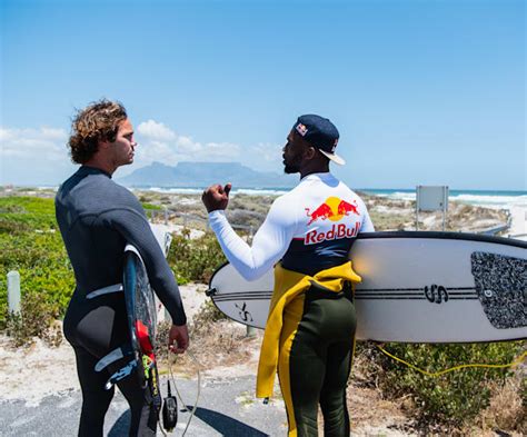 Rugby Player Siya Kolisi Surfing With Jordy Smith