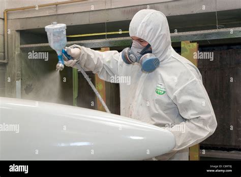 Aircraft Maintenance Facility Spray Paint Shop Stock Photo Alamy