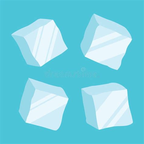 Ice Cubes Vector Set Stock Vector Illustration Of Liquid 79252778