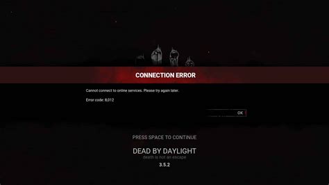 Come Risolvere Il Codice Di Errore Dead By Daylight 8012 EsportsHome