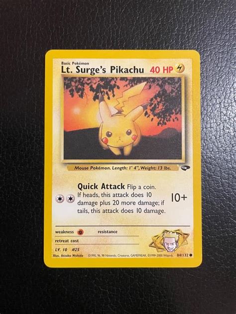 Gym Challenge Lt Surges Pikachu 84 132 Ab 1 Kaufen Auf Ricardo