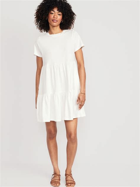 Tiered Mini Swing T Shirt Dress For Women Old Navy