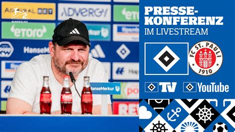 RE LIVE PRESSEKONFERENZ 32 Spieltag HSV Vs FC St Pauli HSVtv