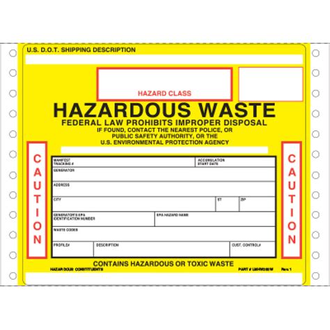 Clean Harbors Hazardous Waste Labels