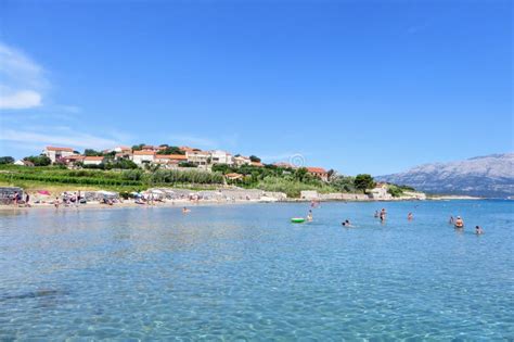 Pi Kne Pla E Pupnatska Luka Na Korcula Wyspie Chorwacja Miejscowi I