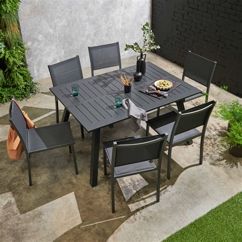 Table De Jardin Carrée Extensible 100 145 Cm En Aluminium Oviala