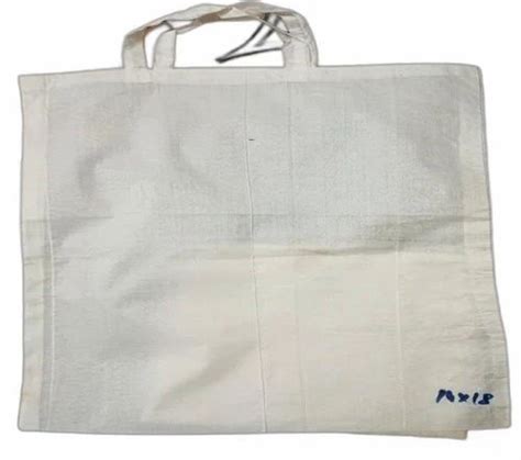 Handled White Plain Cotton Carry Bag Capacity Kg At Rs Piece In