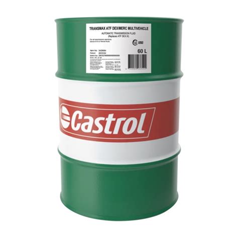 Castrol Transmax ATF Dex Merc Multivehicle Transmission Fluid 60L