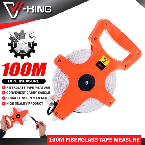 Vking 50m 100m Tape Measure Fiber Glass High Quality Heavy Duty Meter