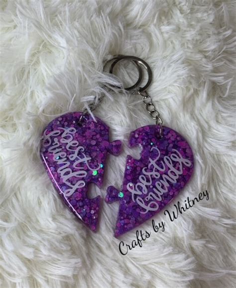 Best Friends Matching Keychain Set Best Friend Ts Best Etsy