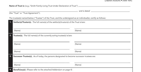 Certification Of Trust Form ≡ Fill Out Printable Pdf Forms Online