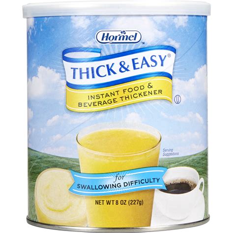 Thick Easy Unflavored Food Drink Thickener Oz Canister Instant