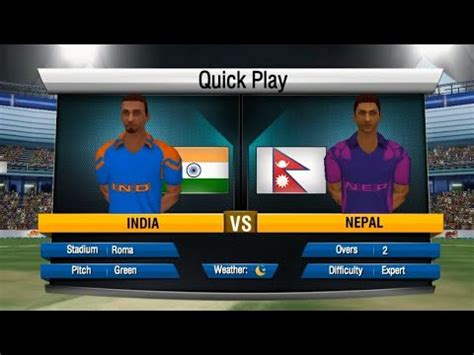 IND Vs NEP Cricket Match 2 Over Match Expert Mode WCC2