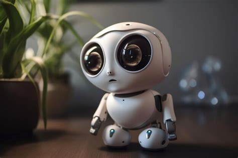 Premium AI Image | Little robot as home assistant with artificial ...