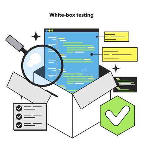 White Box Testing Software Testing Methodology Stock Illustration