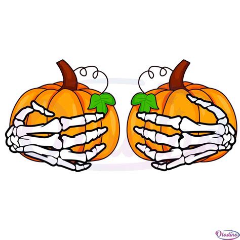 Halloween Pumpkin Skull Hand Svg Best Graphic Designs Cutting Files