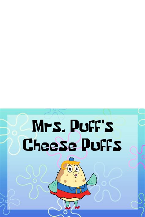 Png Png Count Spongebob Food Labels Etsy