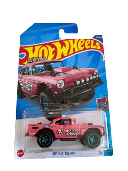 HCX75 Машинка металлическая игрушка Hot Wheels коллекционная модель BIG AIR BEL AIR розовый