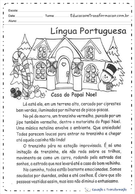 Sint Tico Texto De Natal Interpreta O Ano Para Imprimir