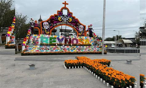 Instalan monumental altar de Día de Muertos en Miguel Hidalgo Reynosa