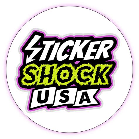 Custom Circle Die Cut Vinyl Stickers Sticker Shock Usa