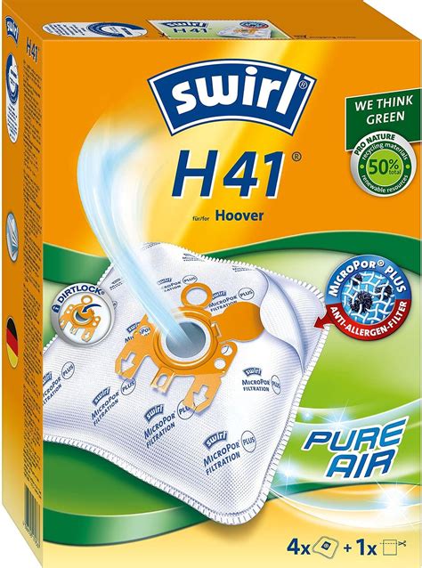 Swirl H 41 EcoPor Staubsaugerbeutel für Hoover 4er Pack Amazon de