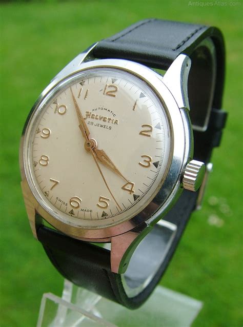 Antiques Atlas A Gents 1950s Helvetia Automatic Wrist Watch