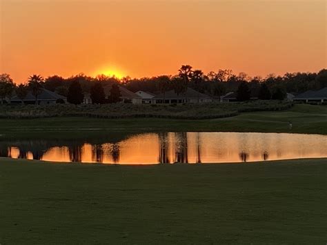 Sunset Over 9th Fairway At Tarpon Boil Executive Golf Course Villages