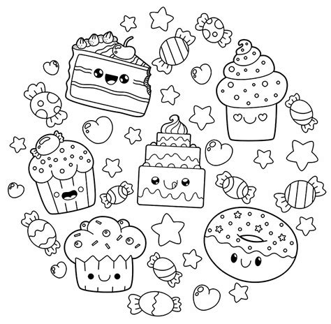 Desenhos De Comidas Fofas Para Colorir Pop Lembrancinhas