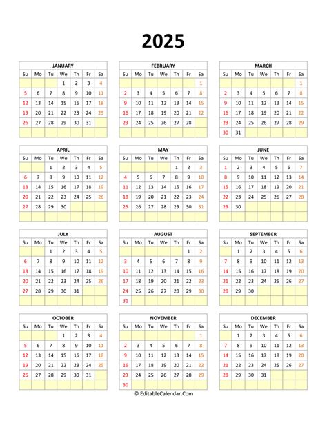 Blank Calendar Template 2025 Monthly Sonya Lurline