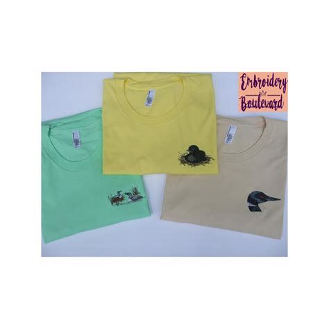 Embroidered Loon Shirt Loon T Shirt Loon Shirt Loon Theme T