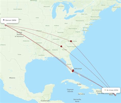 All Flight Routes From Denver To Saint Croix Den To Stx Flight Routes