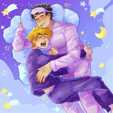 Two People Are Hugging In The Air With Stars And Moon Behind Them On A