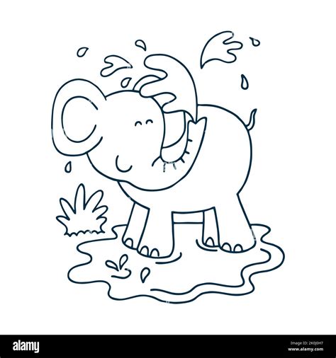 Elefante De Dibujos Animados Para Colorear