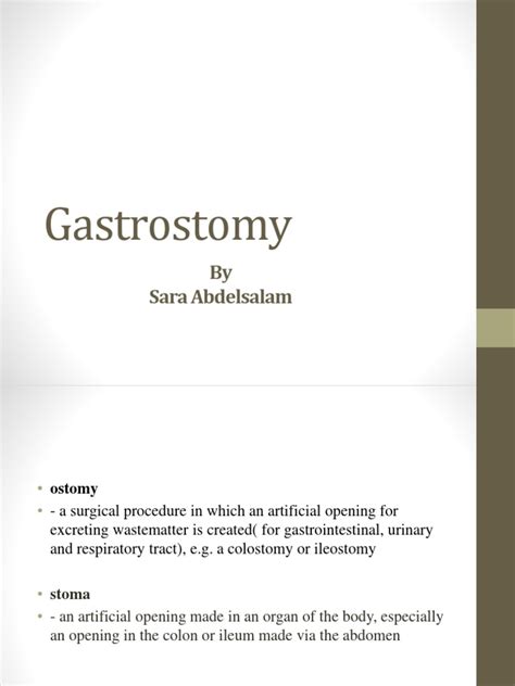 Gastrostomy Pdf