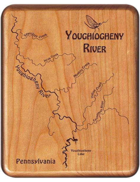 Youghiogheny River Map Fly Box Handcrafted Custom Designed Etsy