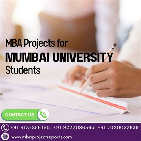Mba Project For Mumbai University Students Mba Project Report Service
