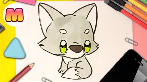 COMO DIBUJAR UN LOBO KAWAII PASO A PASO Como Dibujar Un Lobo Aullando