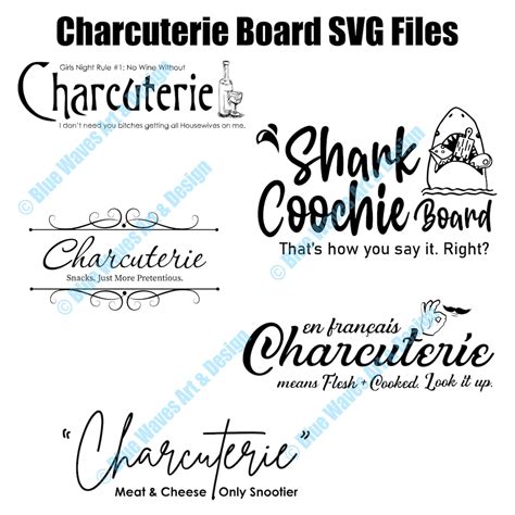 Charcuterie Board SVG File Bundle Charcuterie Board Charcuterie