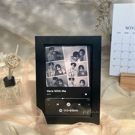 Jual Custom Frame Spotify Bingkai Foto Aesthetic Kado Ulang Tahun