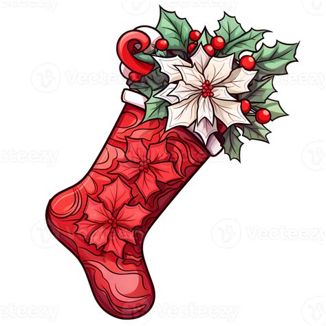 süß Weihnachten Strumpf Clip Art Illustration ai generativ 32334699 PNG