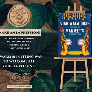 Viah Wala Ghar As Sade Munde Da Viah Sign Punjabi Wedding Welcome Sign