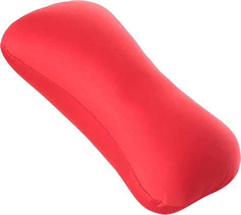 Microbead Roll Round Bolster Pillow 15 Inch Cylinder Neck Support Red Travel Rest Tube Cushion