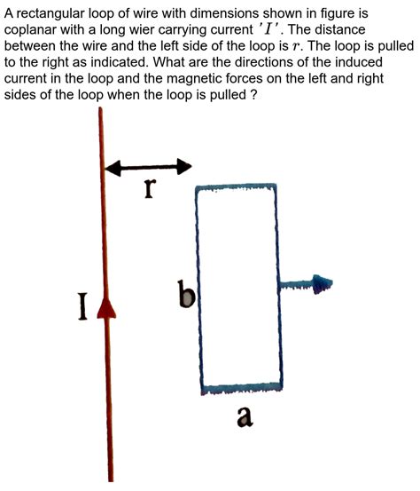 A Rectangular Loop Of Wire Shown Below Is Coplanar With A Long Wir