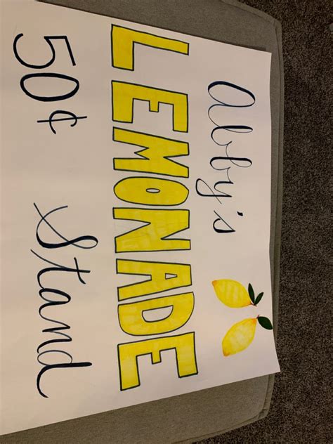 Diy Lemonade Stand Sign Artofit