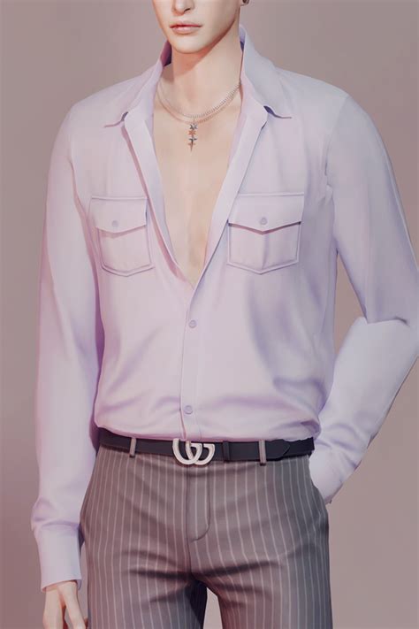 Collar Shirts Collars Patreon Sims 4 Lookbook Mens Outfits People