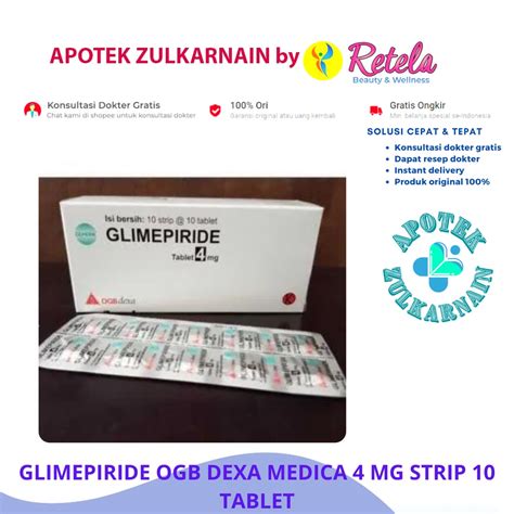 Jual GLIMEPIRIDE OGB DEXA MEDICA 3 MG STRIP 10 TABLET Shopee Indonesia