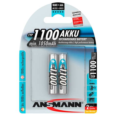 Ansmann Genopladelige Aaa Batterier Mah Pack Dkk